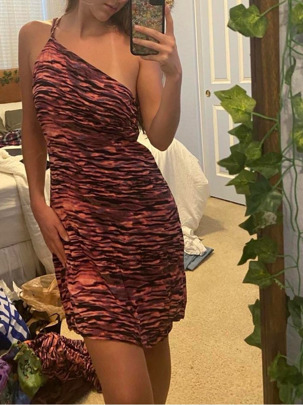 party tiger print dress noisy may